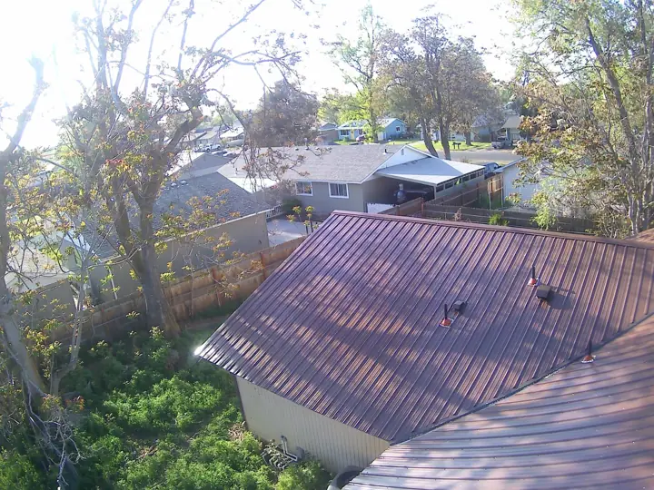 Residential metal roof installation